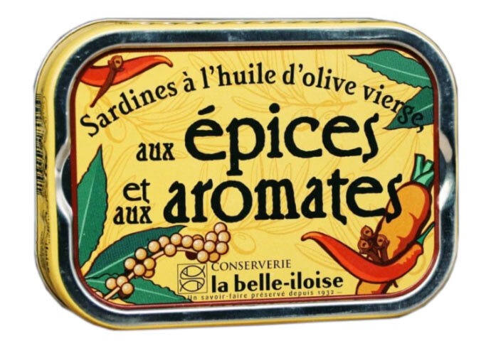 la belle-iloise Sardinen in Olivenöl mit Gewürzen (epices aromates) – Dose 115 g