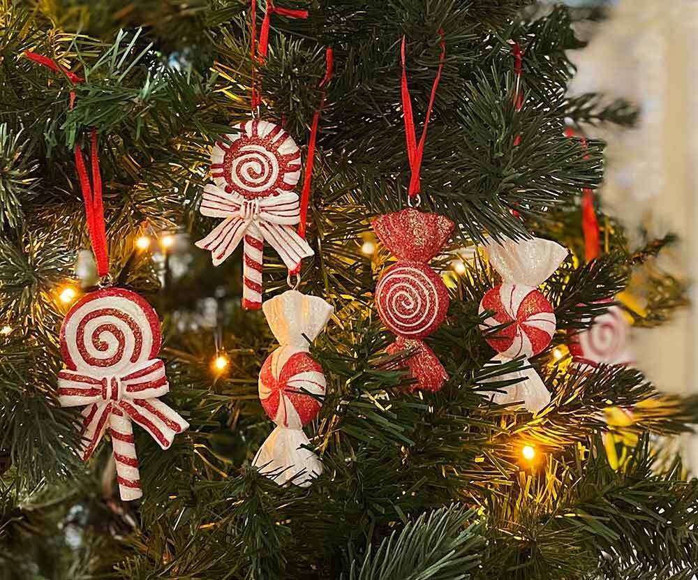 Christbaumschmuck CANDY Lollies Bonbons 8 Stück Weihnachtsbaumschmuck