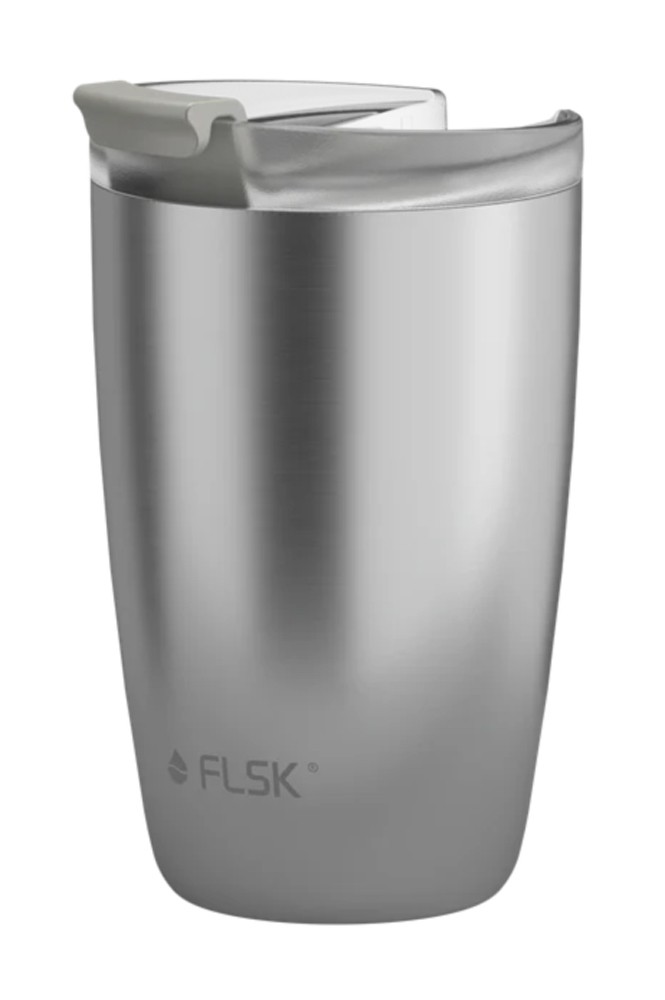 FLSK Kaffeebecher Stainless STNLS Coffee to go-Becher Edelstahl 350 ml günstig online kaufen