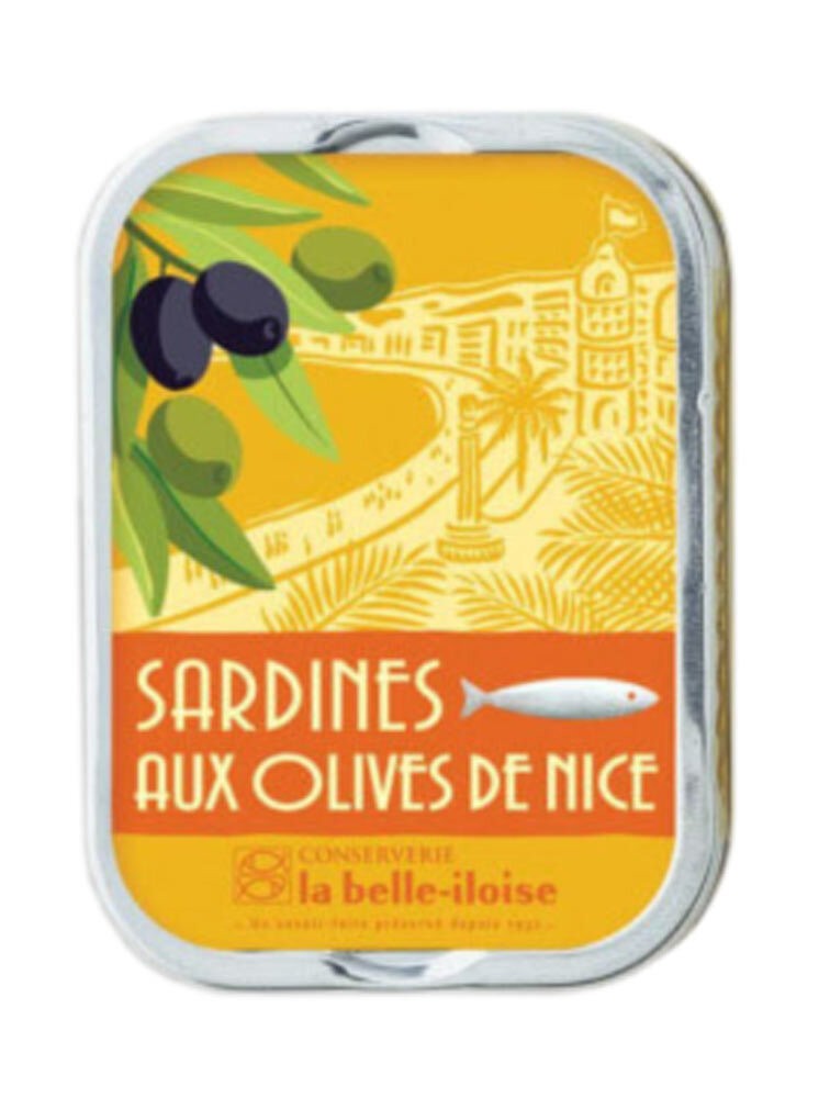 la belle-iloise Sardinen in Olivenöl Olives aus Nizza – Dose 115 g