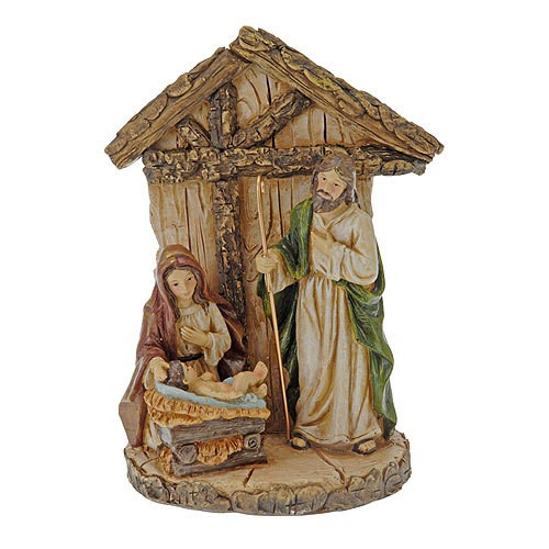 Schöne Weihnachtskrippe Mit Figuren 16x22cm B Kaufen | Gartentotal.de