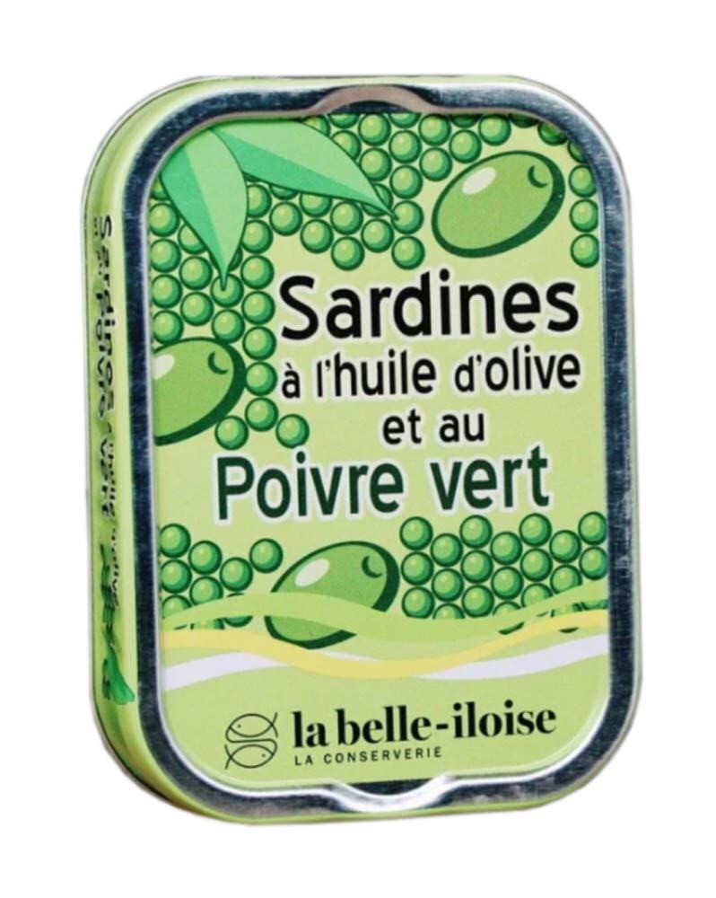 la belle-iloise Sardinen in Olivenöl mit grünem Pfeffer – Dose 115 g