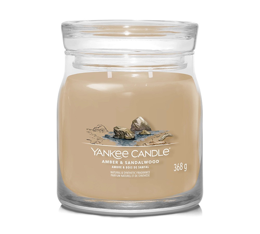 Yankee Candle Duftkerze Signature Amber & Sandalwood 368 g günstig online kaufen