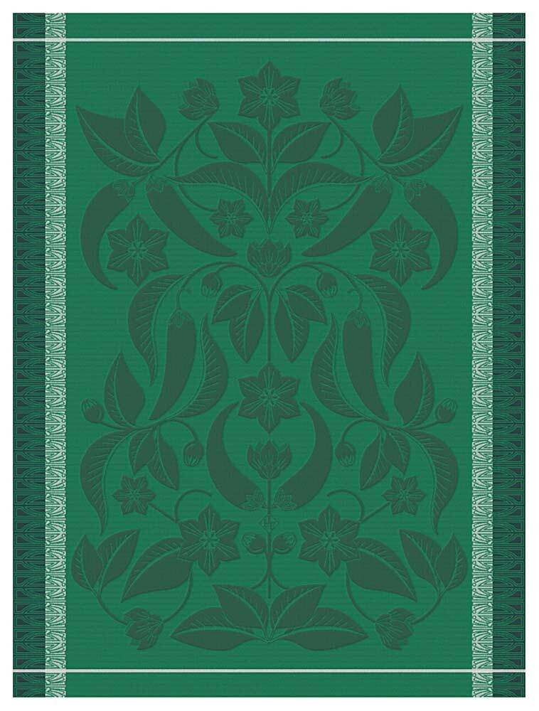 Le Jacquard Français Geschirrtuch Piments Vert Grün 60x80 Baumwolle günstig online kaufen