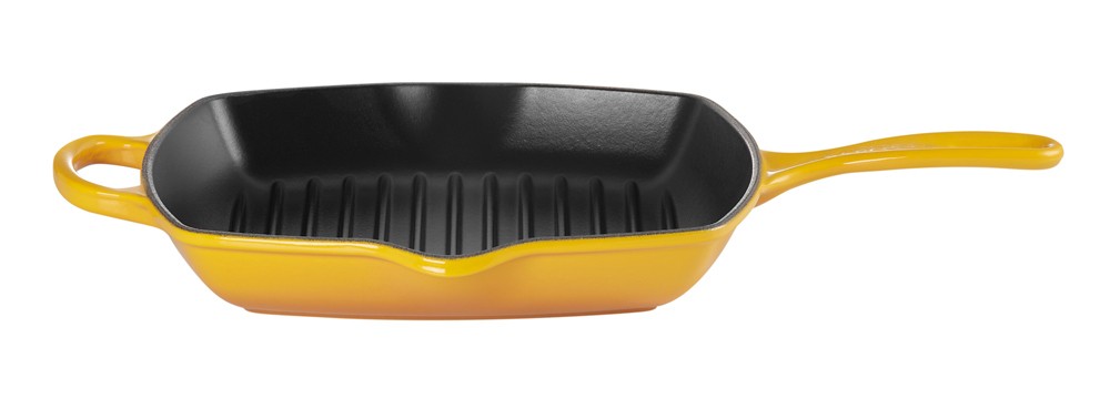 Le Creuset Grillpfanne Quadrat Signature Gusseisen Nectar Gelb 26cm günstig online kaufen