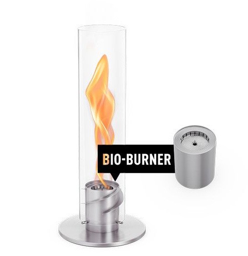 höfats SPIN 900 Tischfeuer Silber Bioethanol Tischkamin