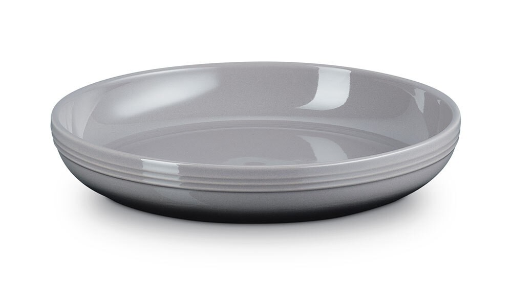 Le Creuset Suppenteller Coupe Steinzeug Flint Grau 22cm