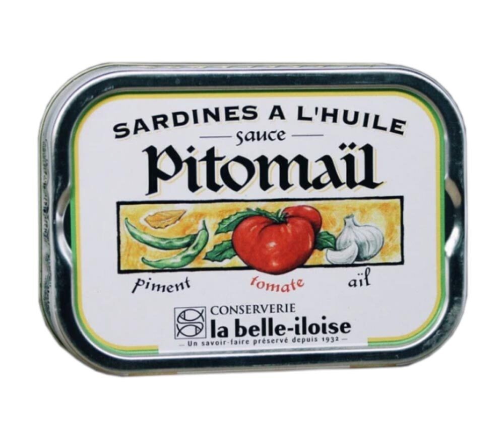 la belle-iloise Sardinen in Olivenöl Sauce Pitomaïl – Dose 115 g