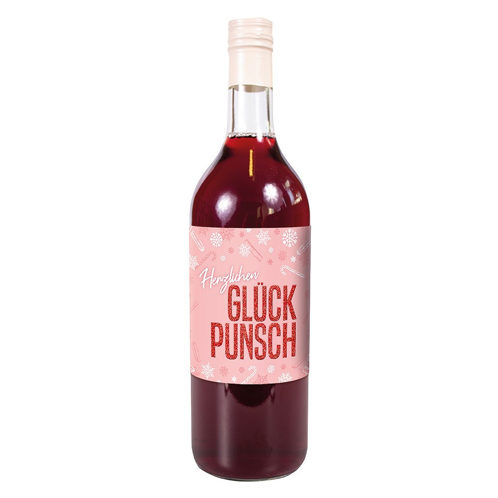 Gourmet Berner Herzlichen Glückpunsch – Punsch Rot Alkoholfrei – Flasche 0,74 l