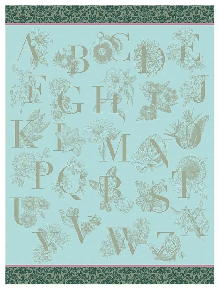 Le Jacquard Français Geschirrtuch De a A-Z Hortensia 60x80 Baumwolle günstig online kaufen