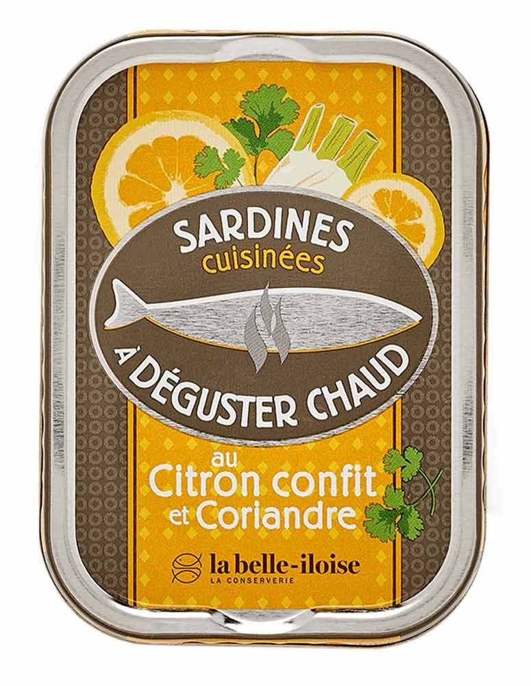 la belle-iloise Sardinen zum Braten konfierte Zitrone und Koriander – Dose 115 g