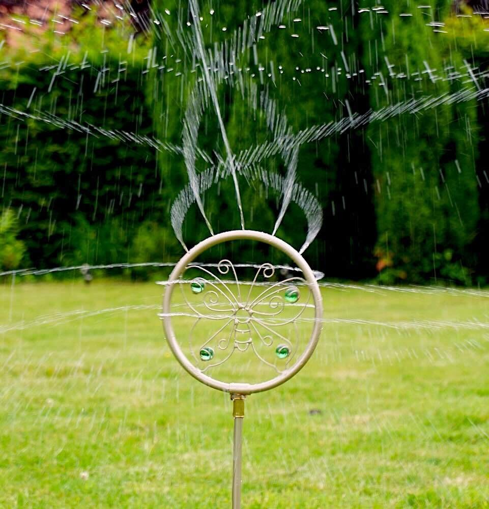 Rasensprenger Schmetterling Kupfer Rotierend mit Erdspieß Kreisregner Sprinkler