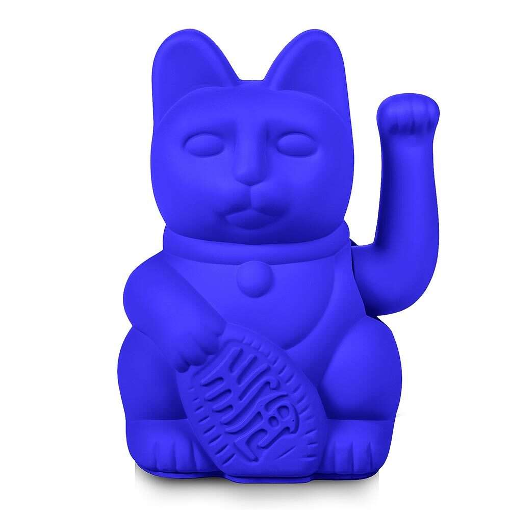 DONKEY Winkekatze Royal Blue Maneki Neko Lucky Cat Glücksbringer 15cm ...