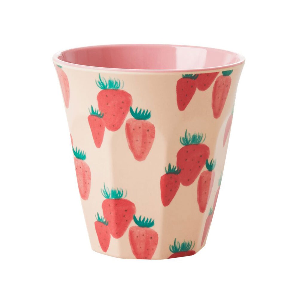 Rice Melamin Becher Strawberry Print Erdbeermuster Medium