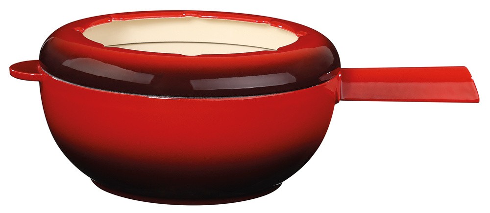 Spring Caquelon SAAS-FEE Gusseisen Fondue Rot 20 cm günstig online kaufen