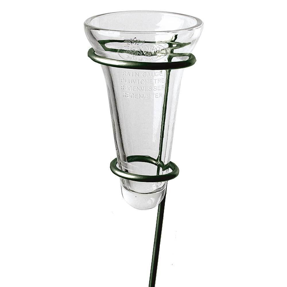 Regenmesser Klassik Gartenstab Glas Niederschlagsmesser