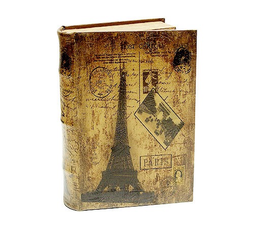 Hohles Buch Geheimfach PARIS EIFFELTURM Nostalgie Buchsafe 25,5cm