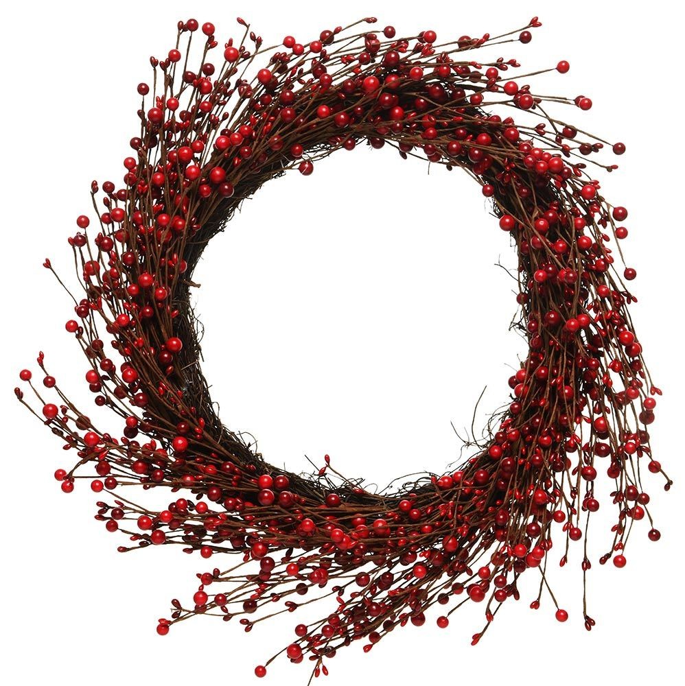 Kranz mit roten Beeren Türkranz Wandkranz Weihnachten 45cm