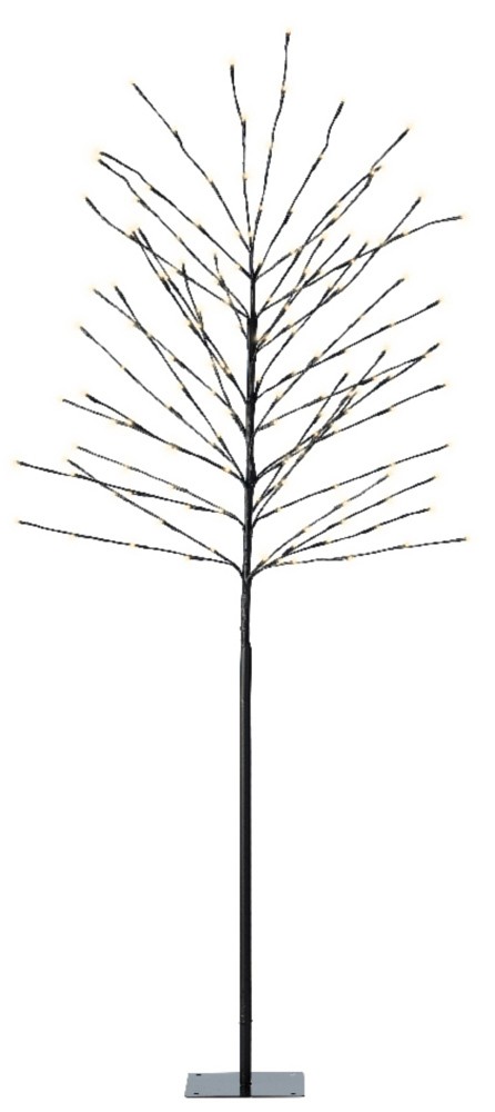 Lichterbaum Eisen Schwarz mit LED Beleuchtung Warmweiß Weihnachten Outdoor 180cm