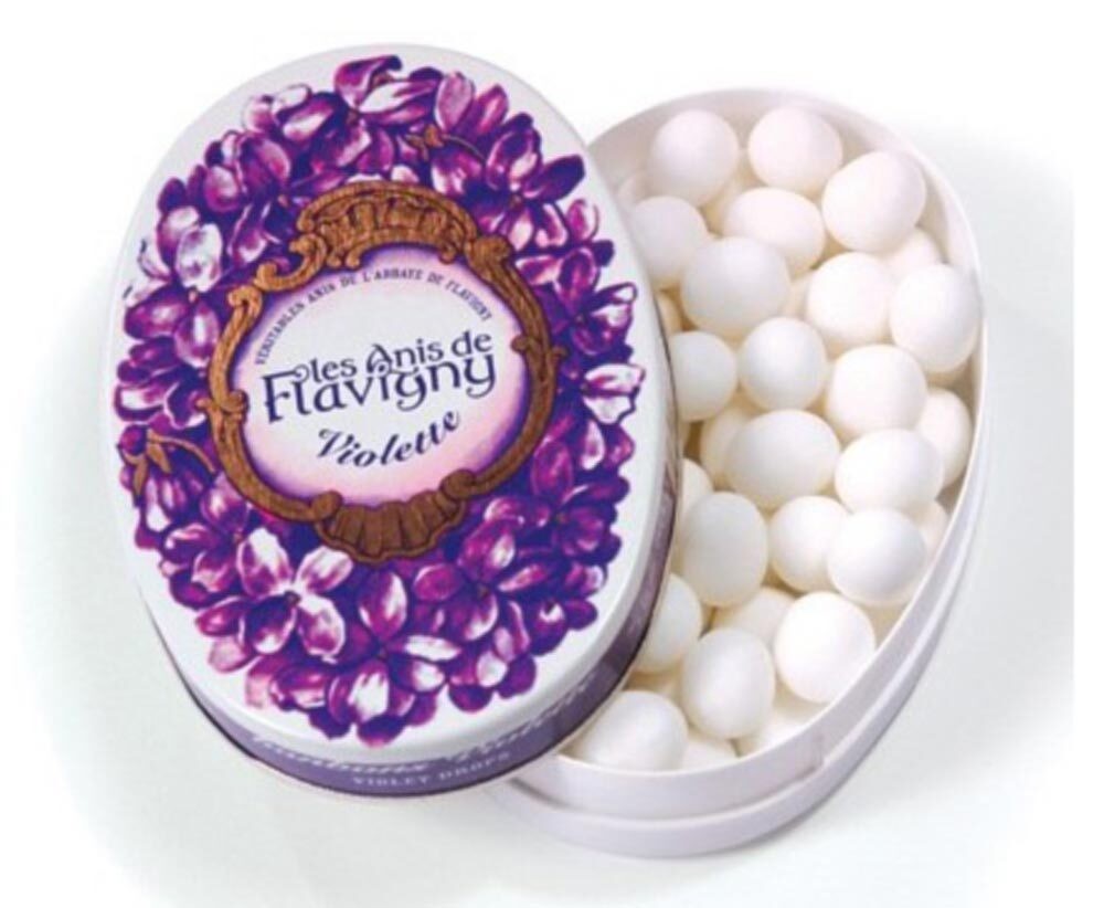 Les Anis de Flavigny Veilchen Violette Bonbons mit Veilchengeschmack 50g Dose