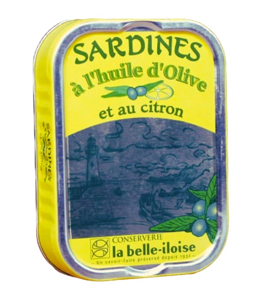 la belle-iloise Sardinen in Olivenöl und Zitrone (et au citron) – Dose 115 g