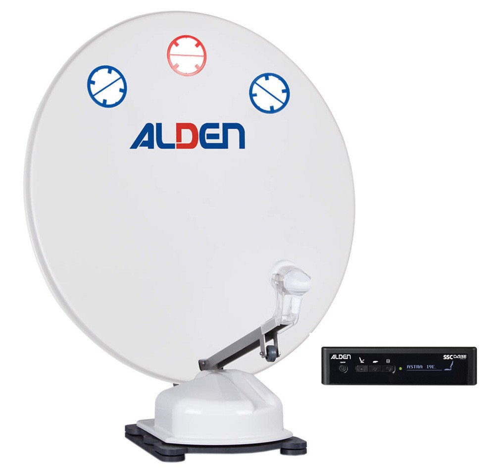 Alden ORBITER 85 HD weiß mit S.S.C. Steuermodul TWIN LNB