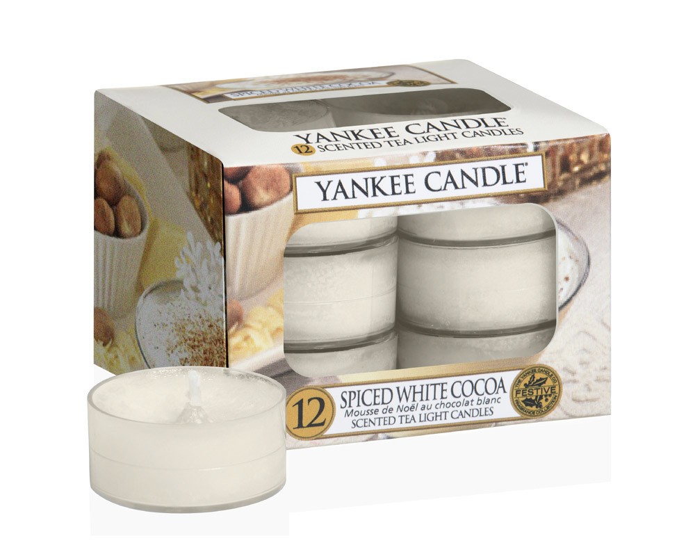 Yankee Candle Teelichte Spiced White Cocoa 12 Stück