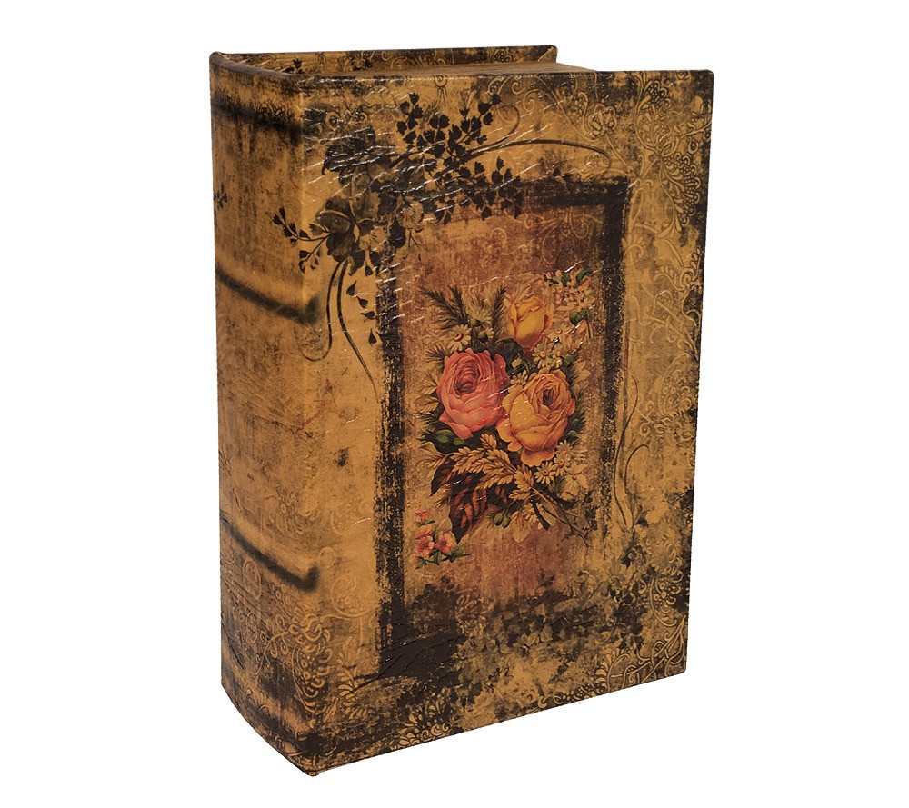 Hohles Buch mit Geheimfach Rosen Buchversteck Blumen-Deko Nostalgie EF18762