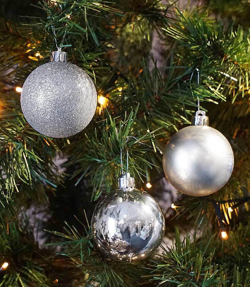 Christbaumkugeln Silber 10 Stück Weihnachtsbaumkugeln Christbaumschmuck