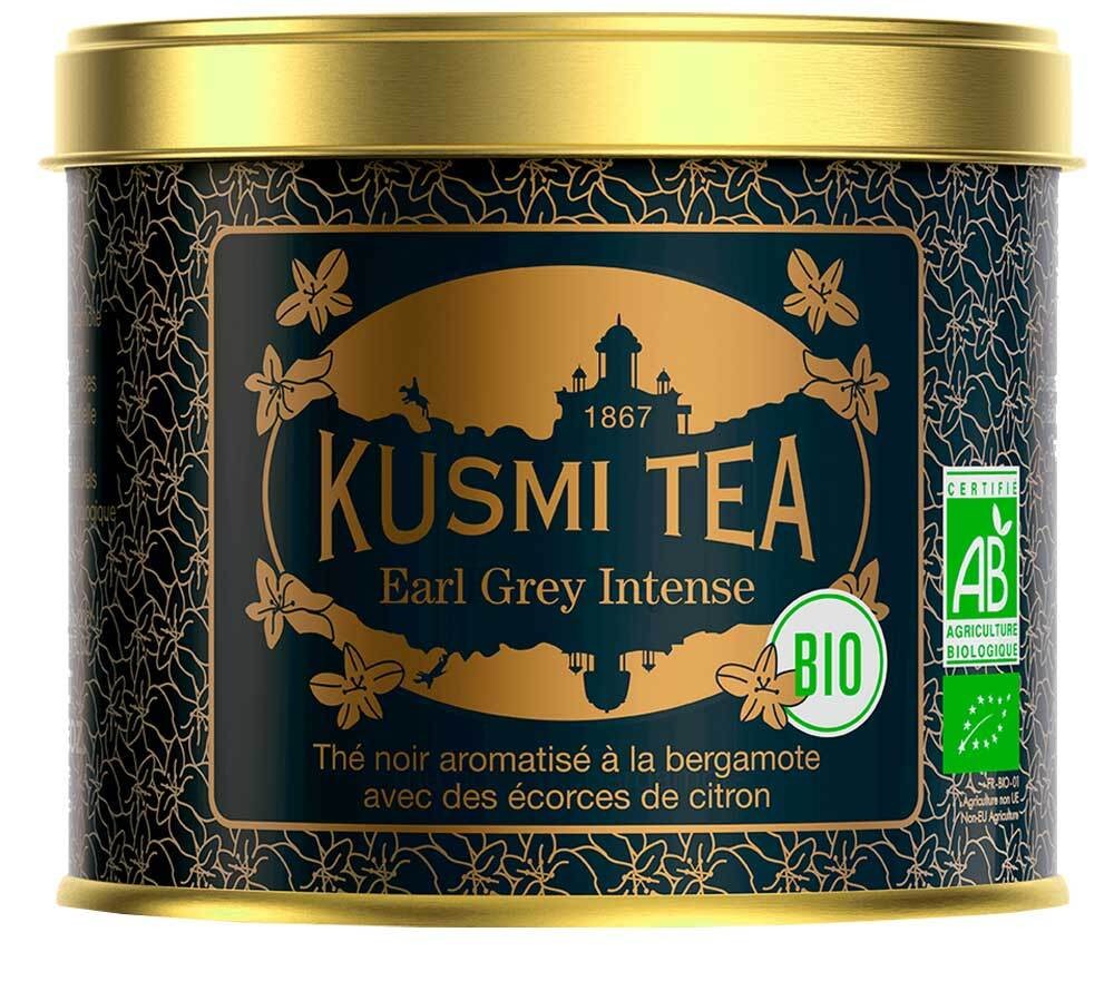 Kusmi Tea Earl Grey Intense BIO Schwarzer Tee Bergamotte Zitrone – Dose 100 g