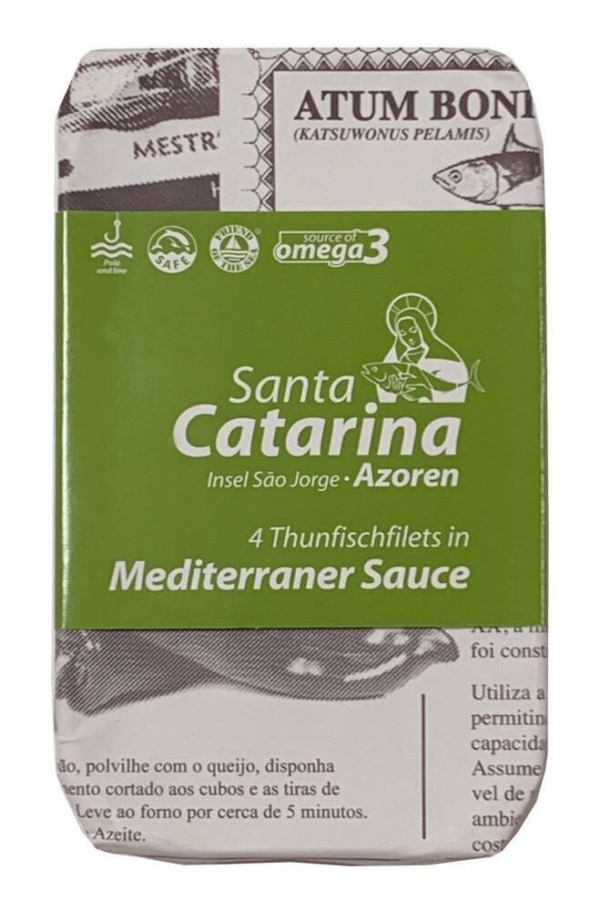 Santa Catarina Thunfischfilets in Olivenöl und Gemüse (Molho Cru) – Dose 120 g